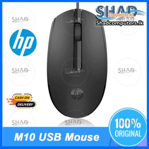 HP M10 Wired Optical Mouse (USB 2.0, Black)