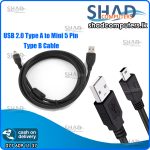 USB 2.0 Type A to Mini 5 Pin Type B Cable