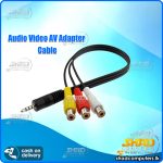 Audio Video AV Adapter Cable, 3.5mm Male to 3 RCA Female RGB