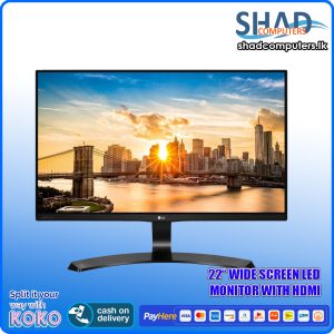 22“ Wide Screen LED  Monitor With HDMI (Used)