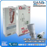 Oms 12w Type C Car Charger  With Data Cable (Om208)